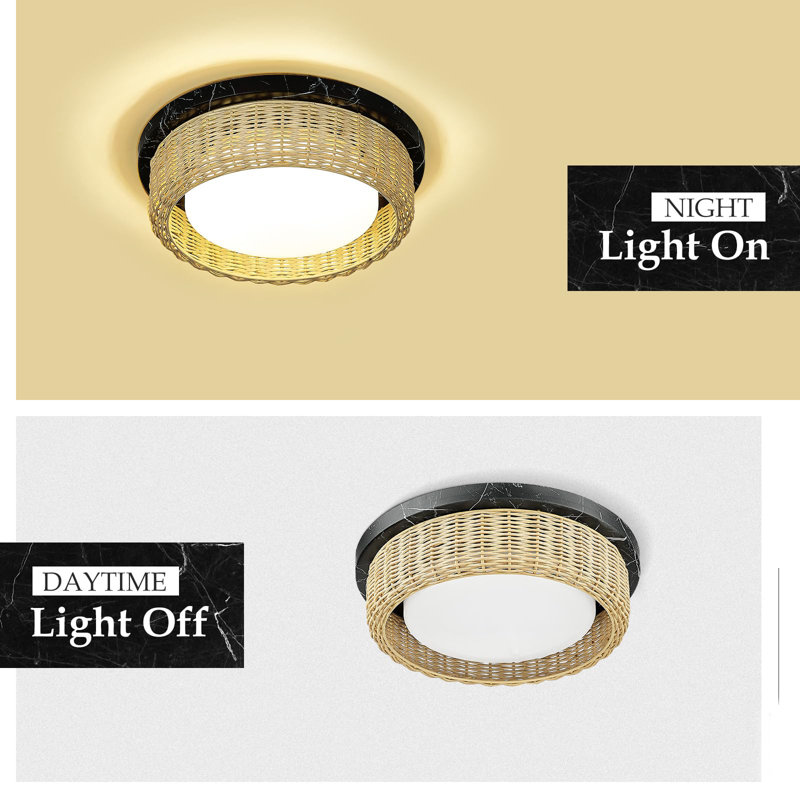 Allasia LED Flush Mount, Black