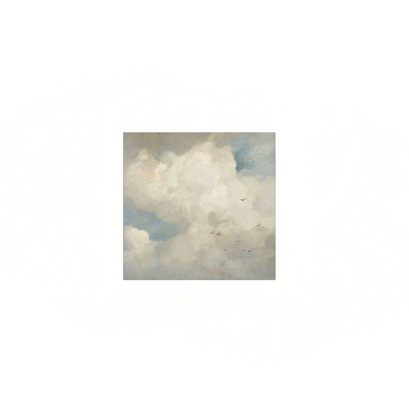 «Blue Sky Cloud Birds», art mural 24 po x 24 po