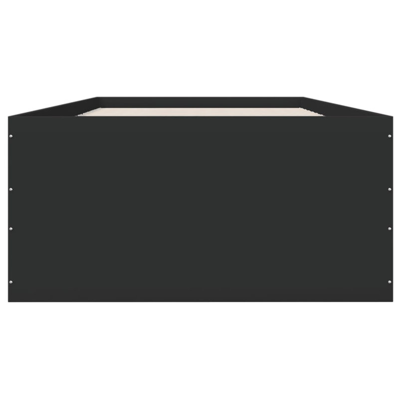 Vidaxl Bed Frame Engineered Wood, Black, European Single (90 x 200cm)