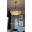  28'' Midcentury Modern Unique/Statement Murano Glass Round Chandeliers 6-light Handblown Glass Pendant Light Fixture Aged Bronze Finish For Dining Room Living Room-3514014-3514015
