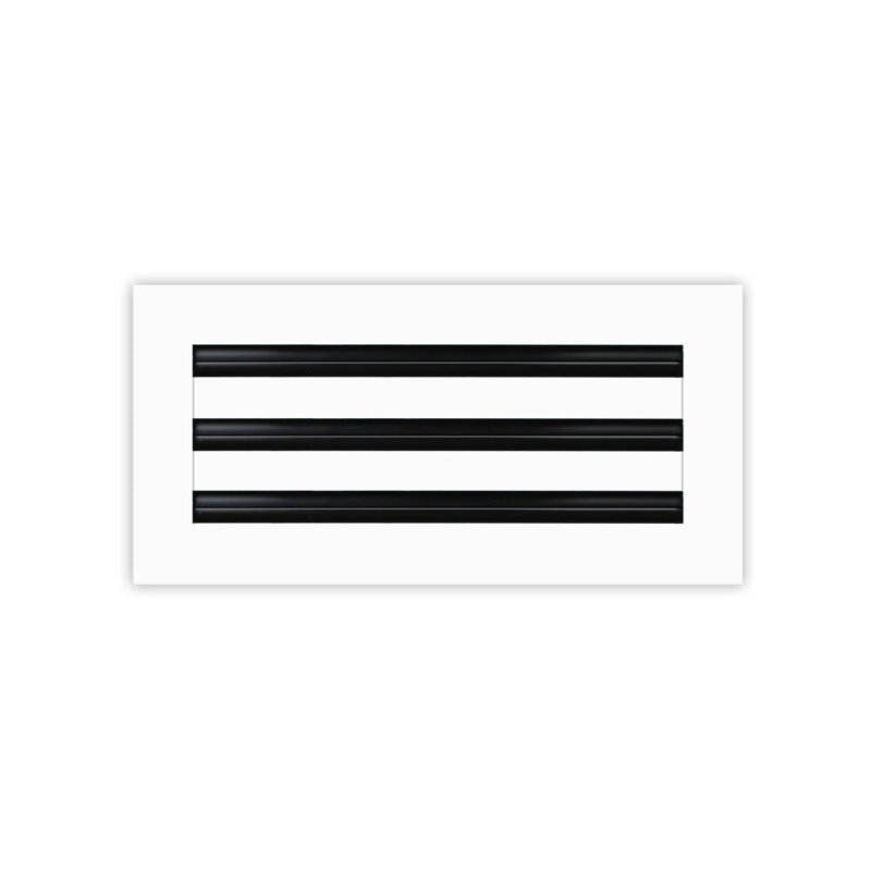 Buildmart - Couvercle de ventilation AC moderne 14 x 6 - Diffuseur à fente linéaire standard - Grille de registre / Taille: H 2 po x l 6 po x L 14 po