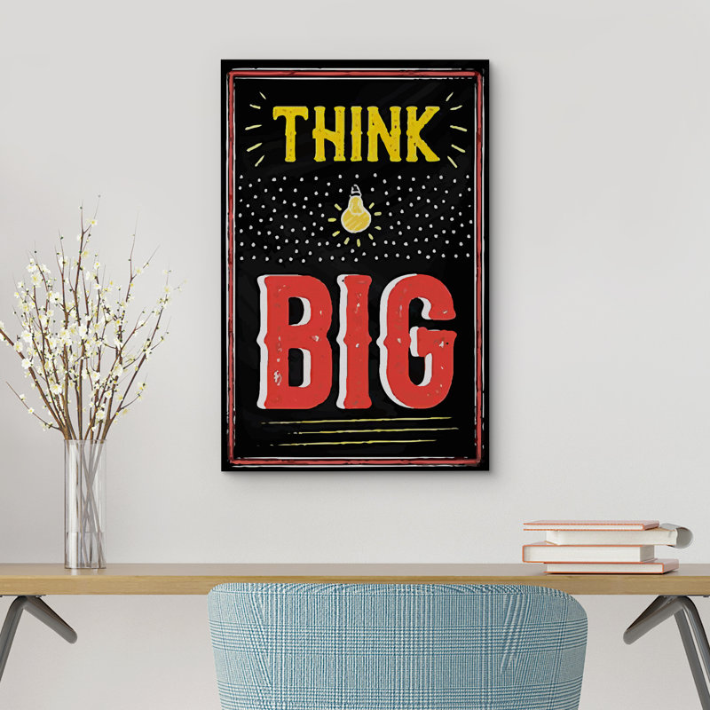«Think Big» sur toile, H 18 po x l 12 po x P 1,5 po