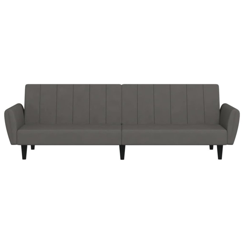 86.6'' Velvet Sofa, Dark Gray Velvet