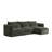 119'' Modular Curved Chenille Sofa With Chaise-1033971429-1033971430