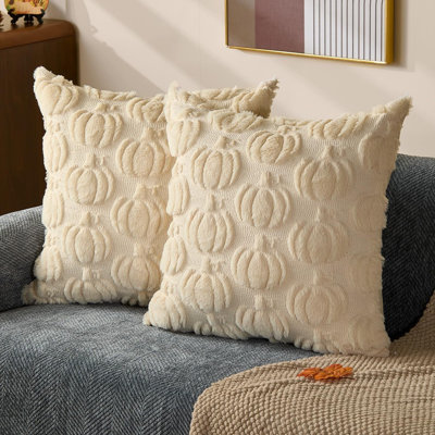 Aazon.co: LOCHEN Happy Halloween Pillow Covers 18x18 Inch Set of 2 Halloween Pupkins Bat Web