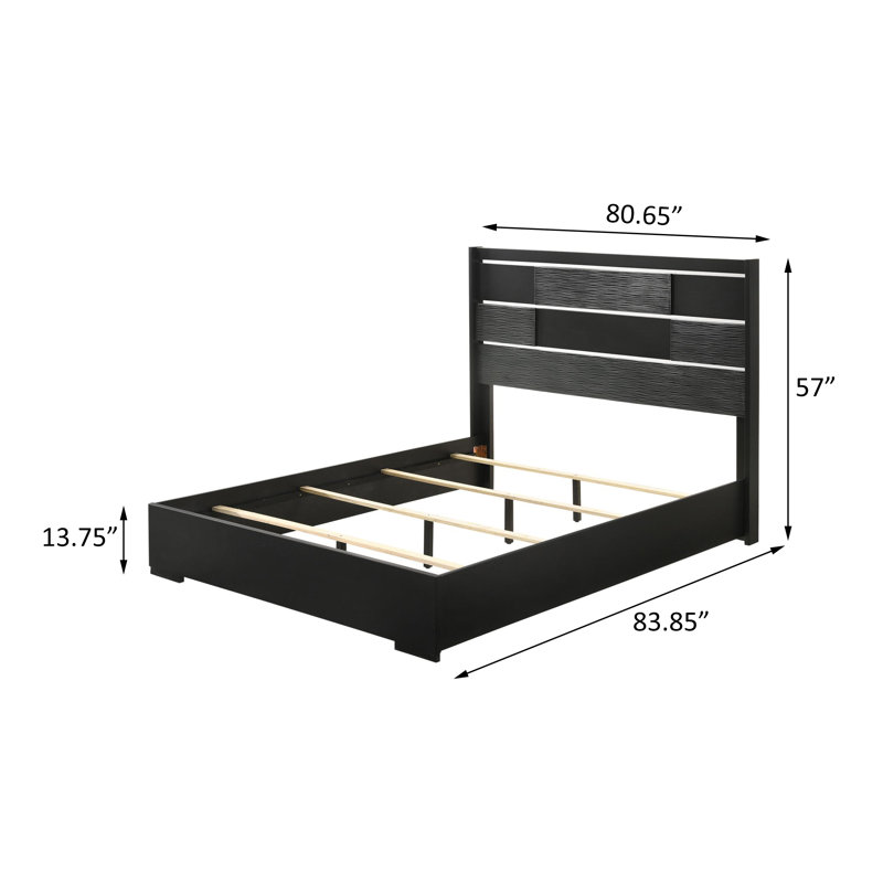 Ensemble de chambre à coucher 4 pièces Folse, Très grand