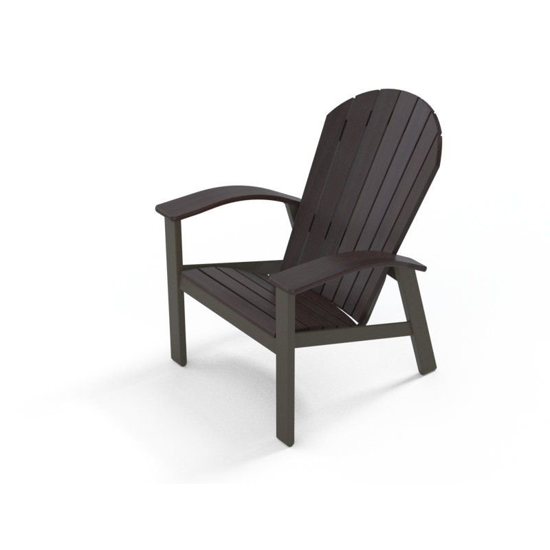Chaise Adirondack en métal Augusto, Châtaignier, Bois de plage