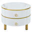 Table basse haute brillance avec 2 tiroirs, plateau de table en marbre-219175119