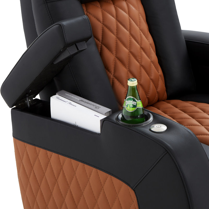 Fauteuil inclinable électrique à gravité zéro, Noir / chameau