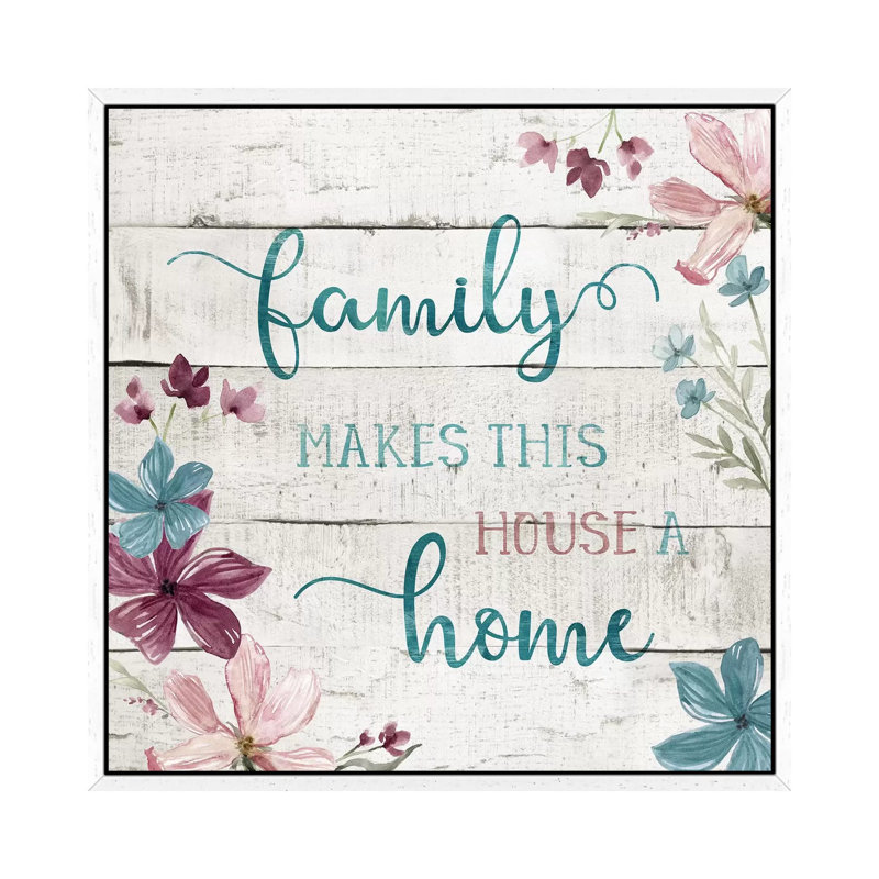 Family Home by Carol Robinson - Print on Canvas, 66.04 cm H x 66.04 cm W, White Framed