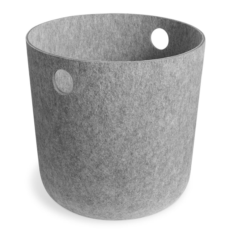 Grand panier de rangement Olly, 16 po x 16 po, Gris clair