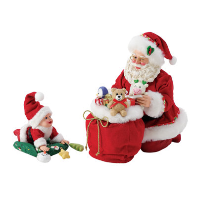 Ensemble de 2 figurines possibles de rêves de père Noël et bébé Tummy Time