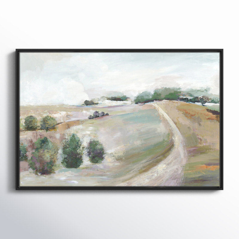 Kel Country Road Hill by Allison Pearce - Floater Frame Print on Canvas, 25.5" H x 37.5" W, Black