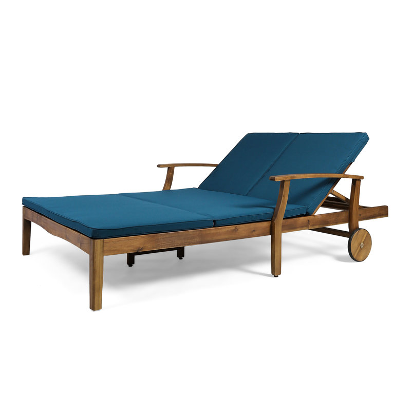 Chaise d'extérieur - Double entièrement réglable et relaxante pour la terrasse de la piscine à séchage rapide