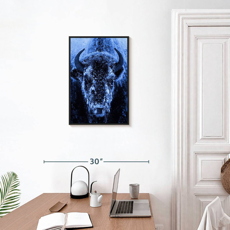 Frosty Safari Vandergriff, Cadre flottant noir, 17 po x 25 po