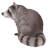 Raccoon Sitting Statue