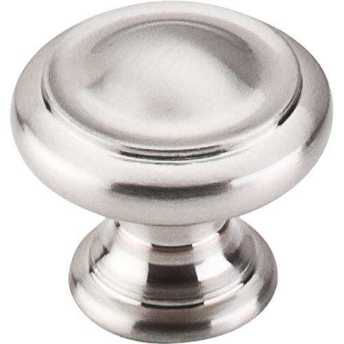 Dome 1 1/8" Diameter Round Knob, Brushed Satin Nickel