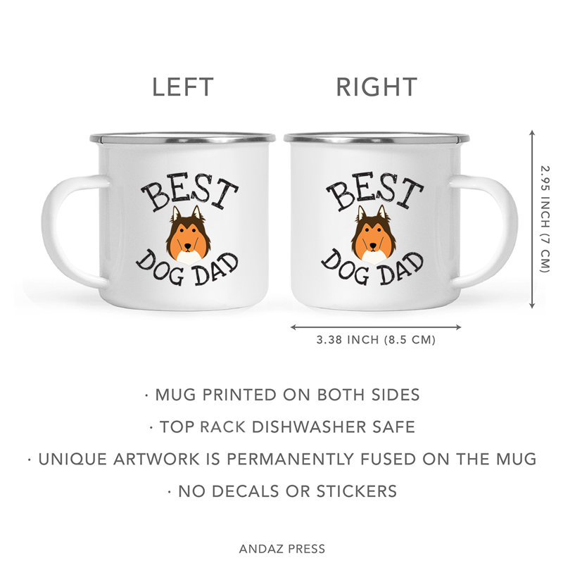 Grande tasse à café « Best Dog Dad », Colley