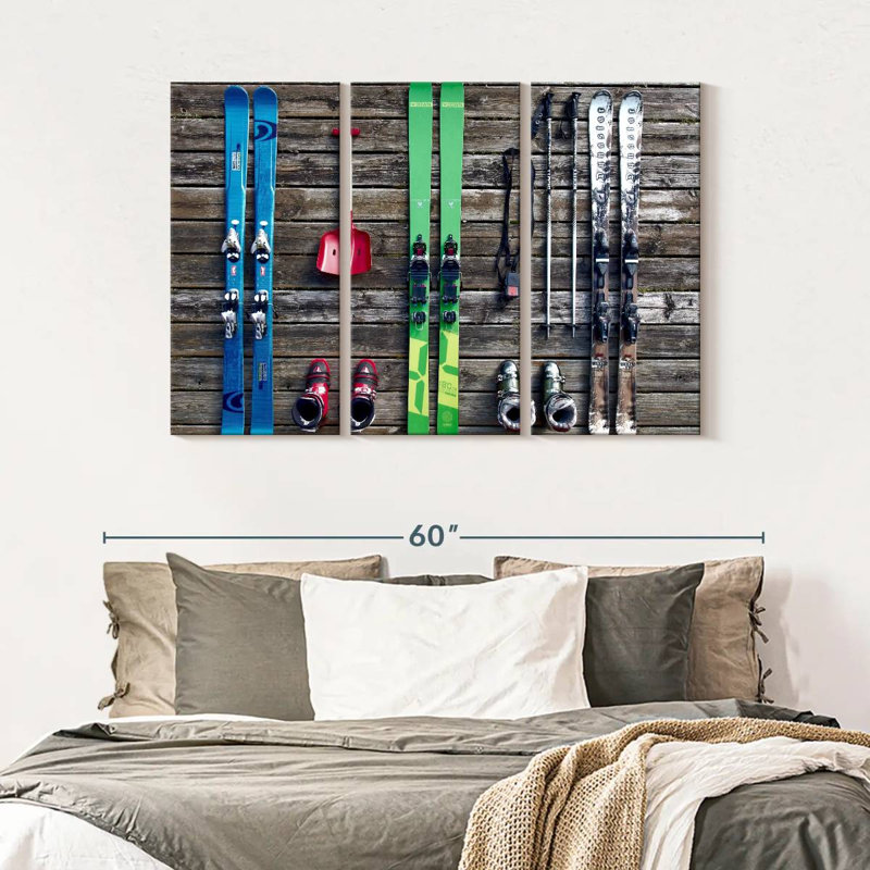 «Ski Gears», 3 pièces sur toile, H 32 po x l 50 po