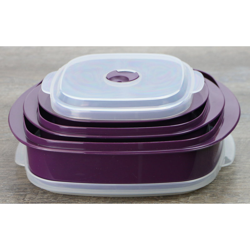 Ensemble de 3 contenants alimentaires Argelis, Prune