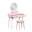 Meuble-lavabo merveilleux avec tabouret et miroir - Magnifique chambre à coucher et tiroirs