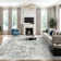 Modern Abstract Non Slip Washable Area Rug(Grey)