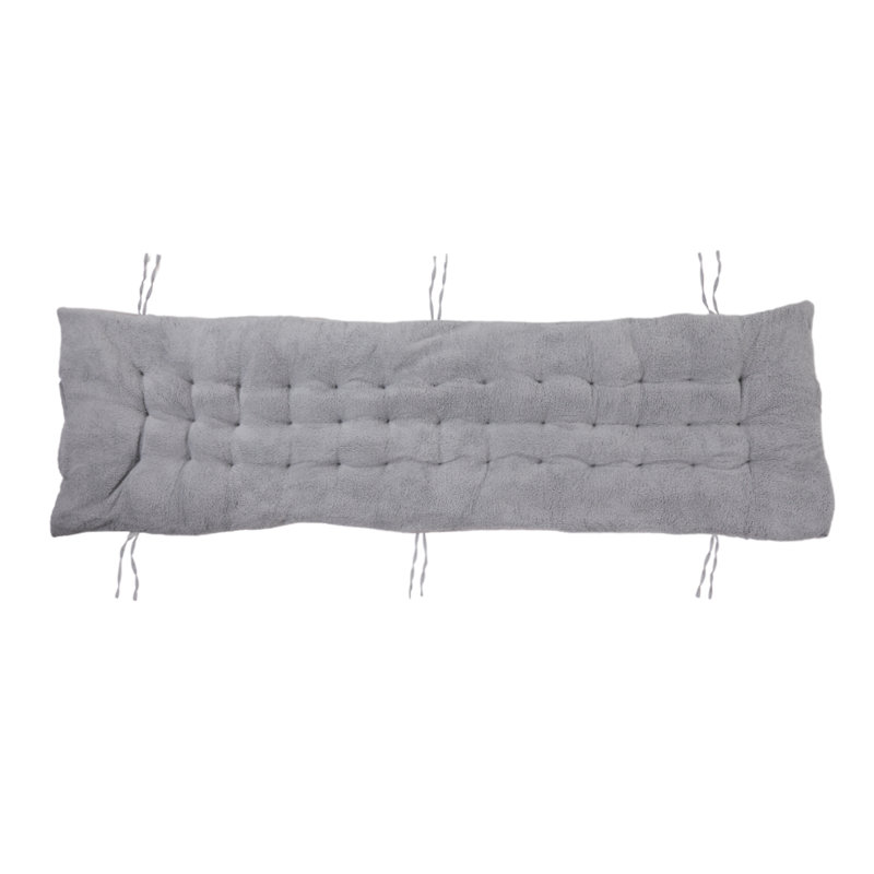 Thicken Sherpa Fleece Lounge Cushion with Non-slip Bottom, Grey