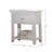 1 Drawer And Open Bottom Shelf Wooden Nightstand In White Finish