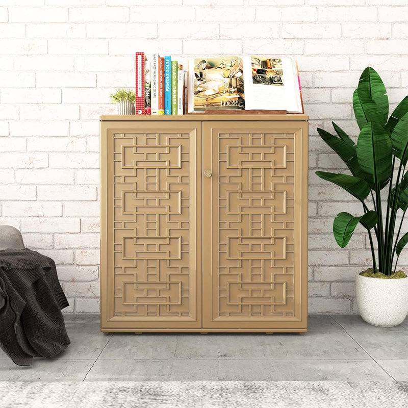 Wildon Home® Noalani 14.96'' W Plastic Lockable, Brown