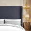 Tête de lit capitonnée tapissée à oreilles, tête de lit en bois massif avec pieds en bois, tête de lit à hauteur réglable de 47 po à 63 po, tête de lit en tissu au design moderne-1103375580-1103375582
