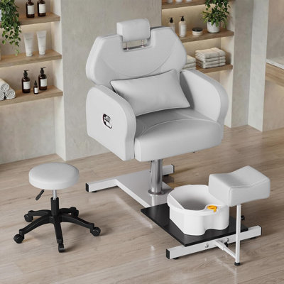 Pedicure Chair With Stool Massage Foot Bath,360 Degree Swivel Foot Spa Chair, Hydraulic Pedicure Chair For Massage Shop