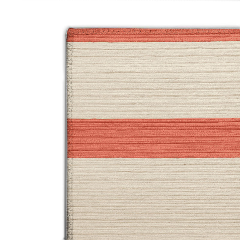 Tapis intérieur / extérieur beige HorizontalStripes, Rectangle 4pi x 6 pi