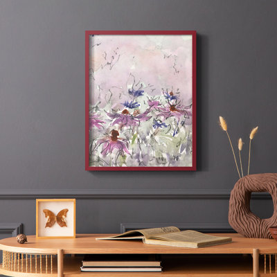 Floral Entertainment I, reproduction encadrée - bois massif