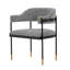 Fauteuil en chenille de métal gris Lia-1005190716