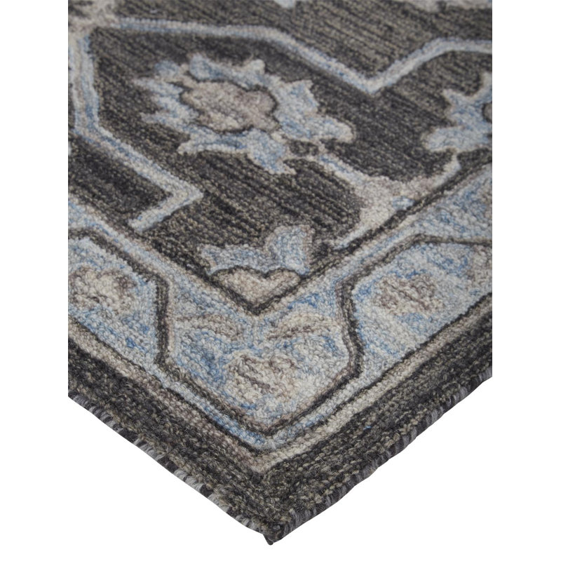 Bolivar Hand Tufted Wool Oriental Indoor Rug, Rectangle 9' x 12'