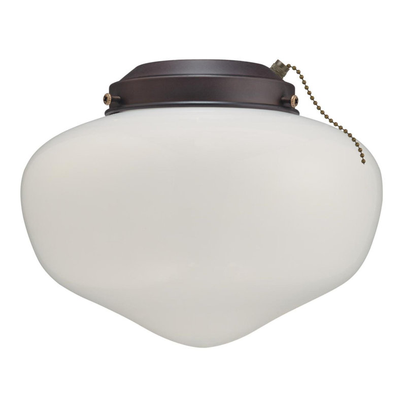Ventilateur de plafond 1 lumière, Bronze huilé