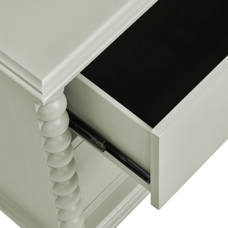 Bedside Table, Pale Olive