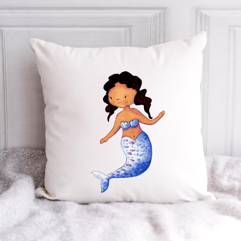 Nautical Sea Life_351 - Coussin décoratif en polyester, H 18 po x l 18 po