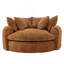 59.8" Round Upholstered Convertible Sofa Bed