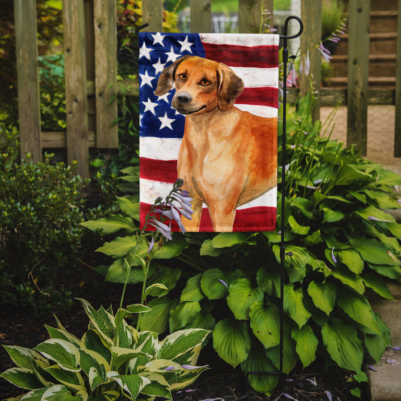 2 côtés en polyester de 2 côtés american drapeau de jardin, Gris rottweiler drapeau É.-U.