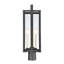 Lampadaire d'extérieur à 3 lumières de 21,5 po de hauteur Gladwyn - Noir mat