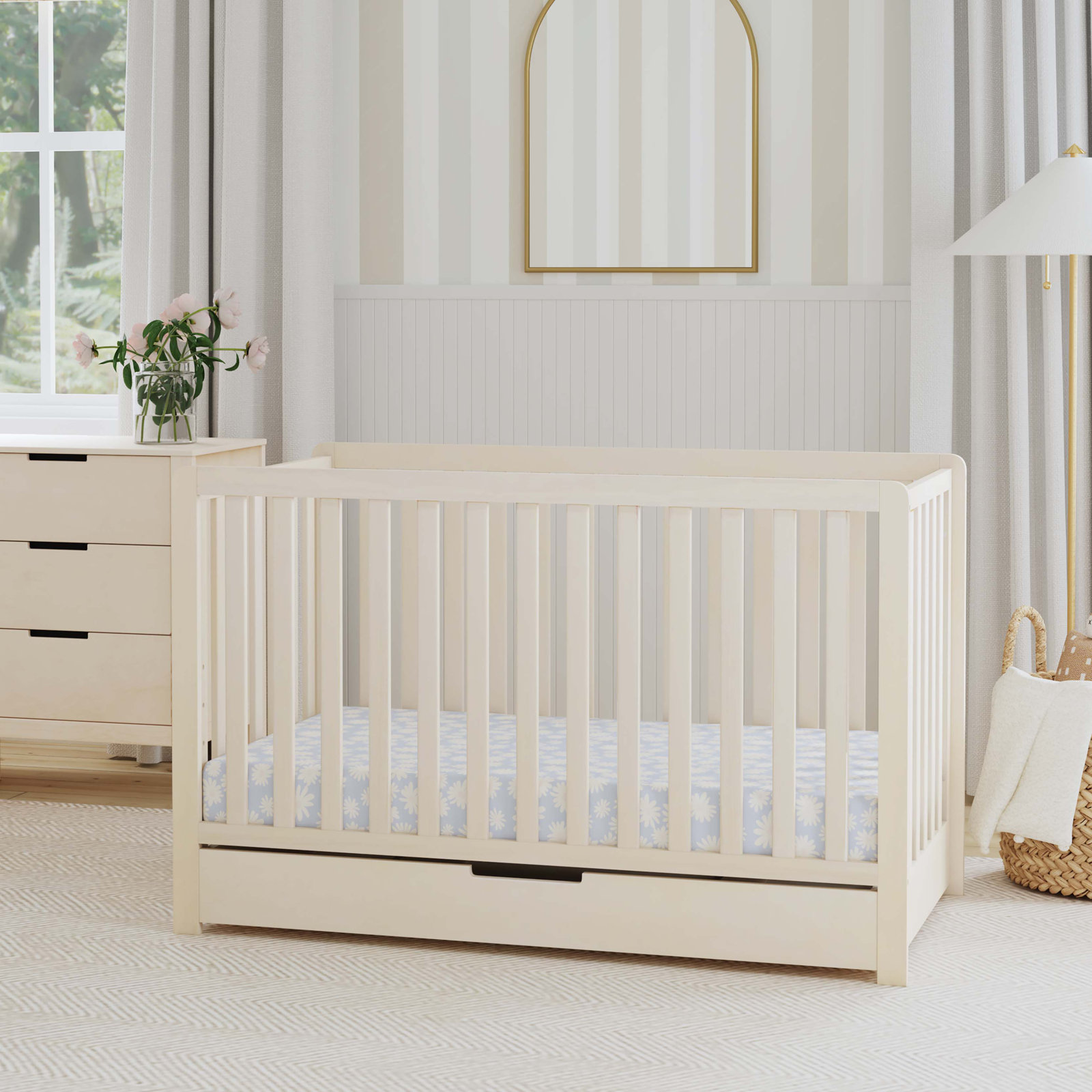 Colby 4-in-1 Convertible Crib, Washed Natural