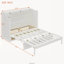 Lit escamotable double avec grands tiroirs, blanc-1683429267