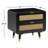 Cianciulli 2 - Drawer Nightstand in Black/Natural/Brass