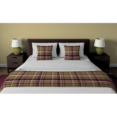 Harworth Polyester Tartan Bedspread