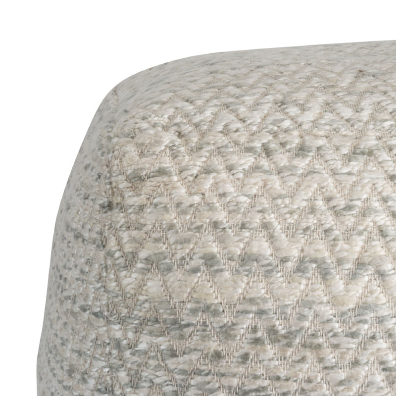 Galaxy Upholstered Pouf, Ivory