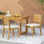 Arlynes Wood Premium All-Weather Wicker Outdoor Dining Side Chair with Cushion-1612773927