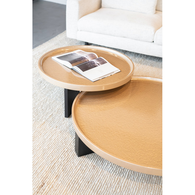 Coffee Table, Beige, 14" H x 35" L x 35" W 