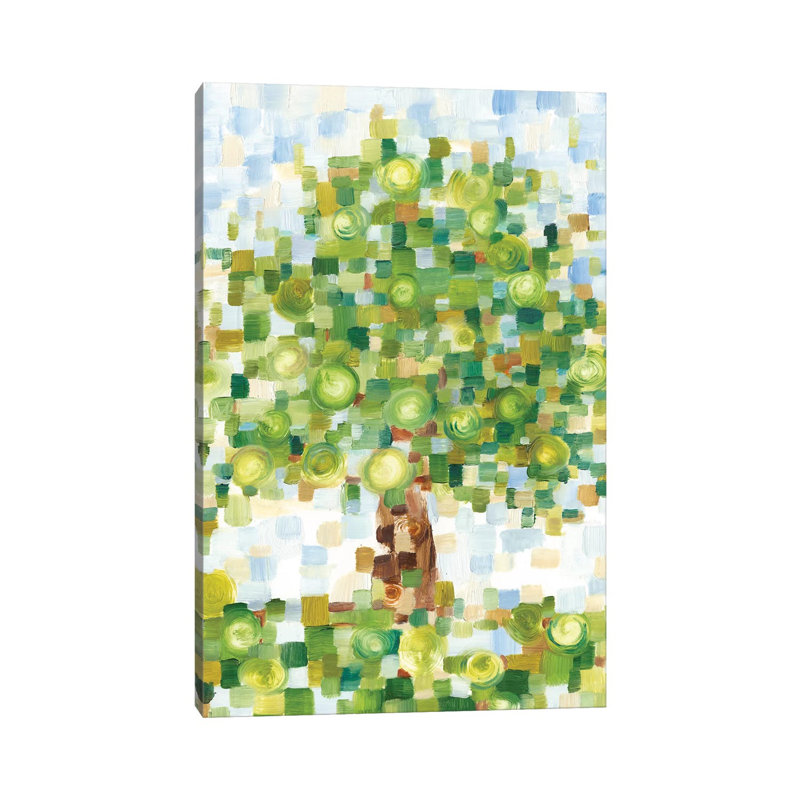 " Quilted Tree II " by Ethan Harper, 12" H x 8" W x 0.75" D, Wrapped Canvas, No Mat