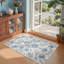 Tapis géométrique lavable antidérapant à motif géométrique-129040783-129040784